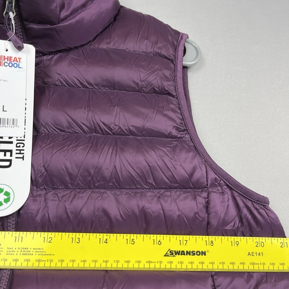 32 Degrees Irises Purple Puffer Vest Large NWT - Picture 5 of 8